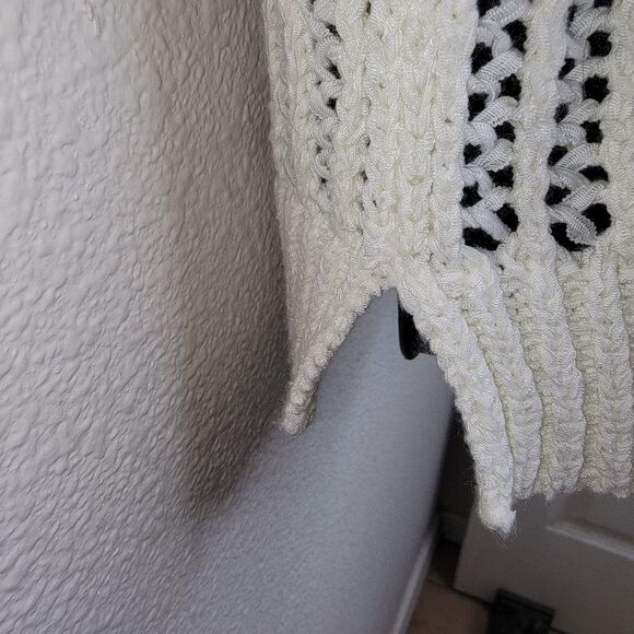 Chico's Shine Striped Charlotte Pullover Open Weave Sweater Size 3 (XL) - Picture 5 of 7